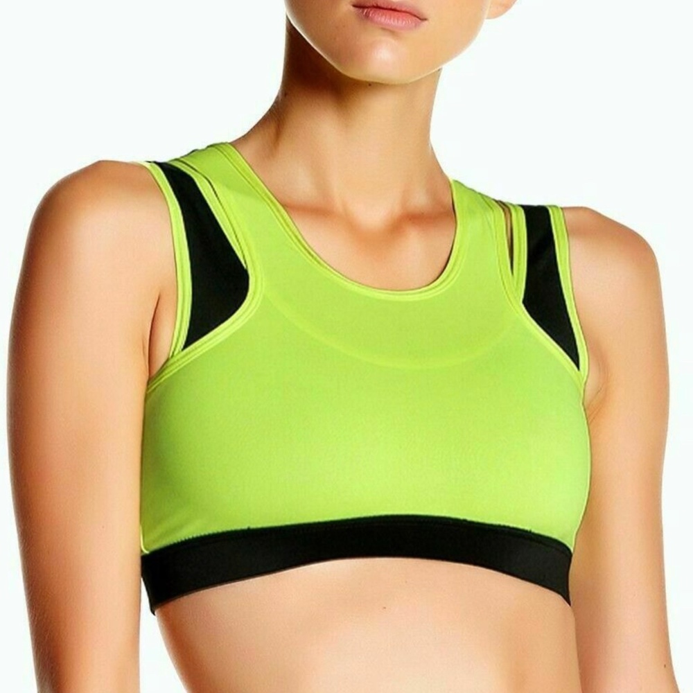 Central Park Stretch Top Black Neon/Lime
